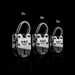 30mm Lock pendant in sterling silver, detail diagram