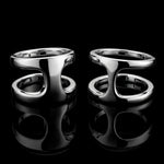 Mega Phantom ring in sterling silver, shown with other pieces