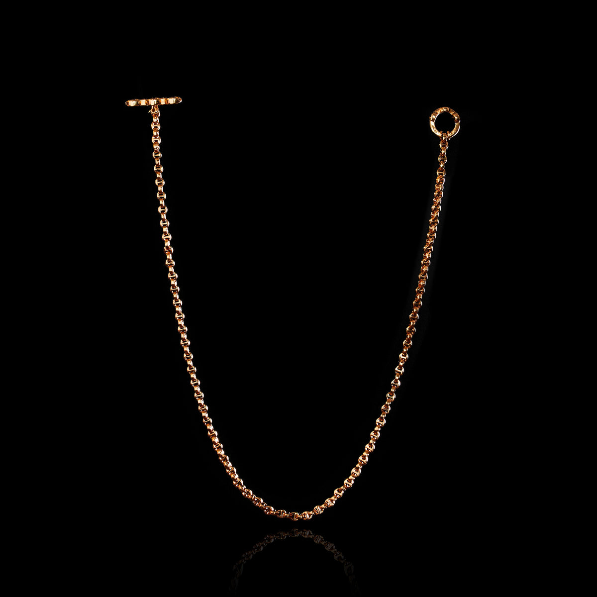 Micro Open-Link™ Necklace - 16" in 18K rose gold, back view