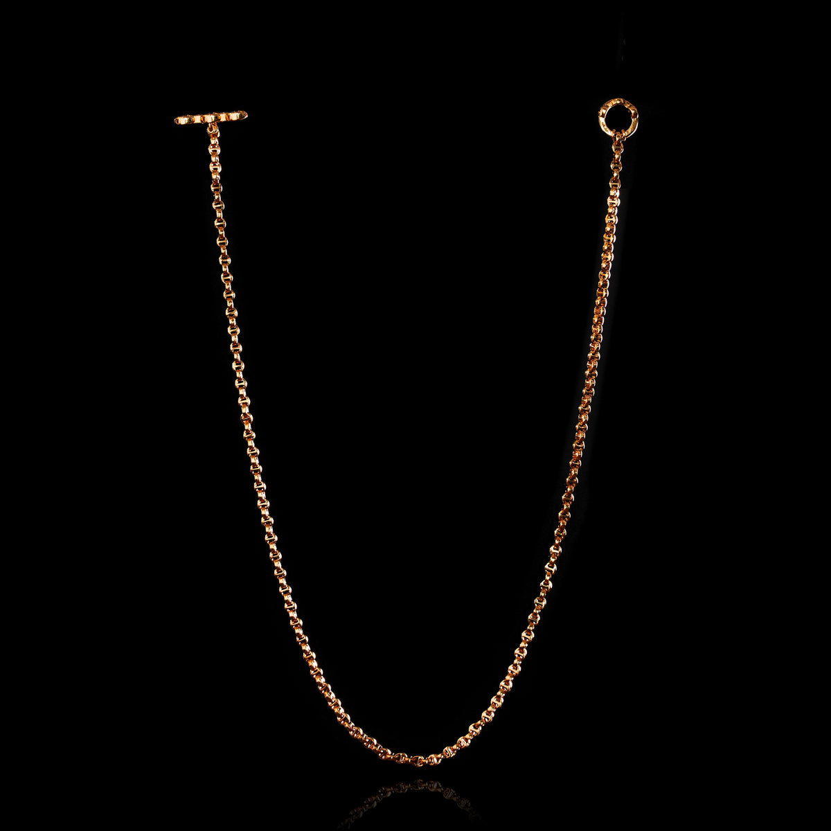 Micro Open-Link™ Necklace - 18" in 18K rose gold, back view