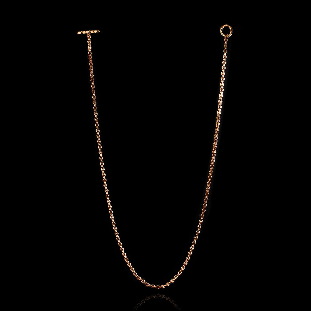 Micro Open-Link™ Necklace - 20" in 18K rose gold, back view