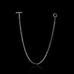 Micro Open-Link™ Necklace - 16" in sterling silver by HOORSENBUHS®, back view