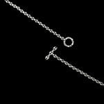 Micro Open-Link™ Necklace in sterling silver, toggle closure detail