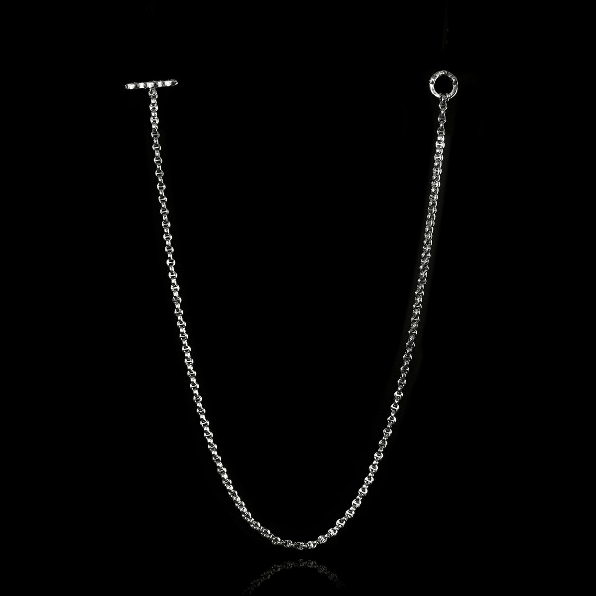 Micro Open-Link™ Necklace - 18" in sterling silver by HOORSENBUHS®, back view