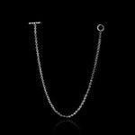 Micro Open-Link™ Necklace - 16" in 18K white gold, back view
