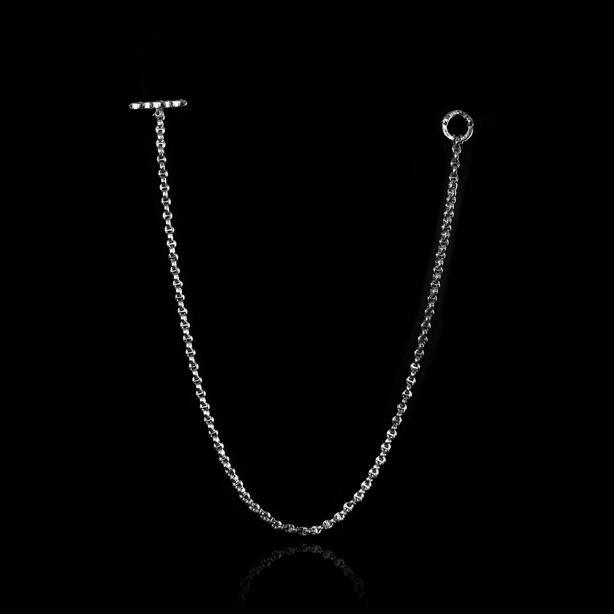 Micro Open-Link™ Necklace - 16" in 18K white gold, back view
