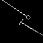 Micro Open-Link™ Necklace in 18K white gold, toggle closure detail