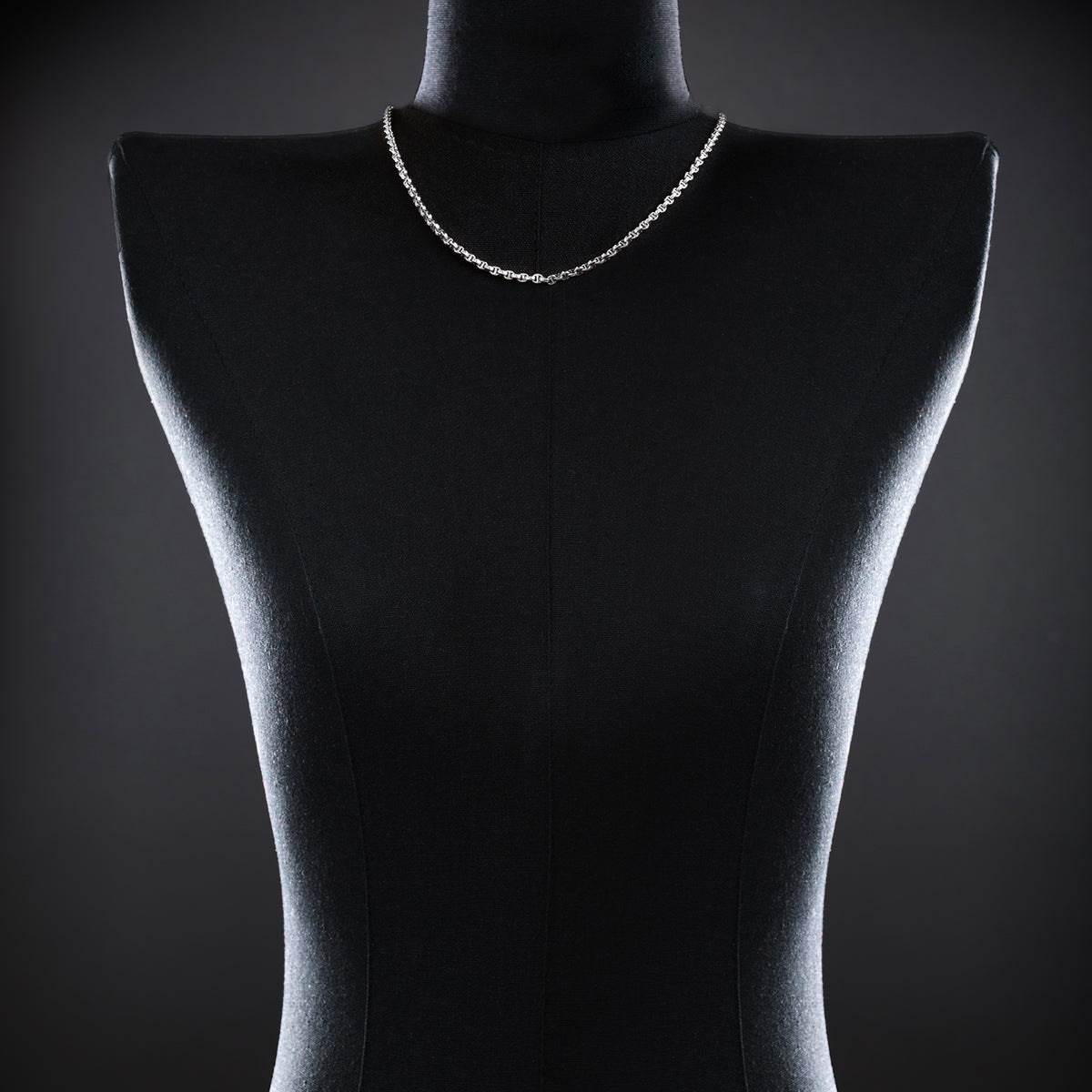 Micro Open-Link™ Necklace - 18" in 18K white gold