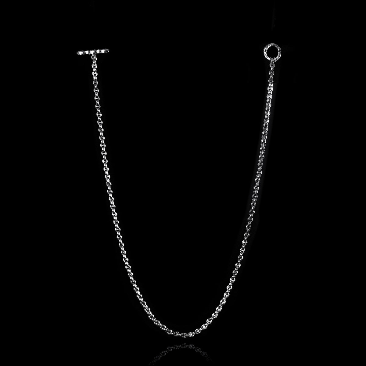 Micro Open-Link™ Necklace - 18" in 18K white gold, back view
