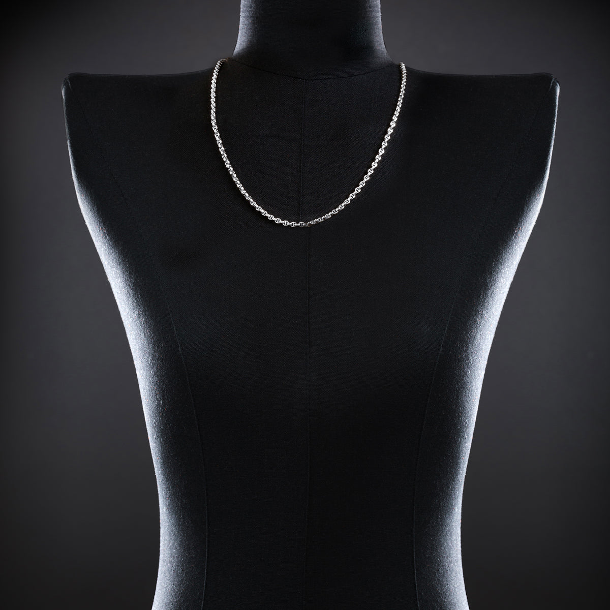Micro Open-Link™ Necklace - 20" in 18K white gold