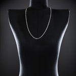 Micro Open-Link™ Necklace - 30" in 18K white gold