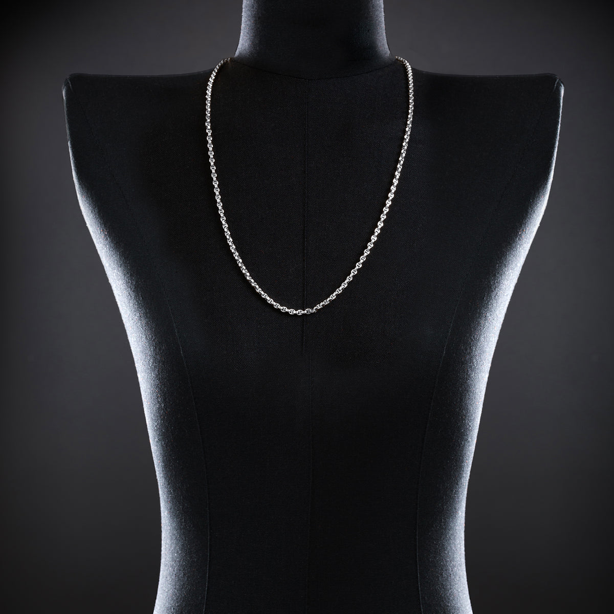 Micro Open-Link™ Necklace - 30" in 18K white gold