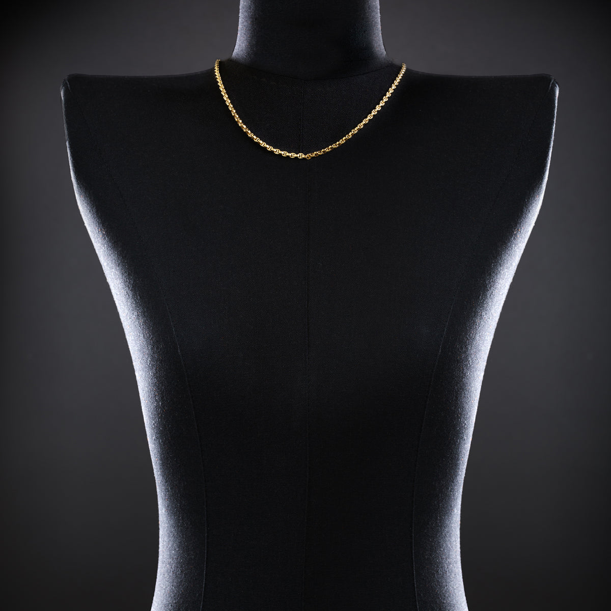 Micro Open-Link™ Necklace - 18" in 18K yellow gold