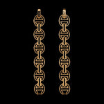 MMV Large Link Bracelet in 18K gold, back view, view 2
