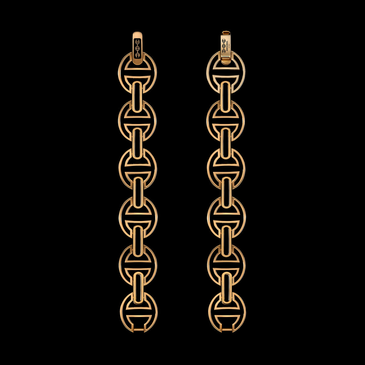 MMV Large Link Bracelet in 18K gold, back view, view 2