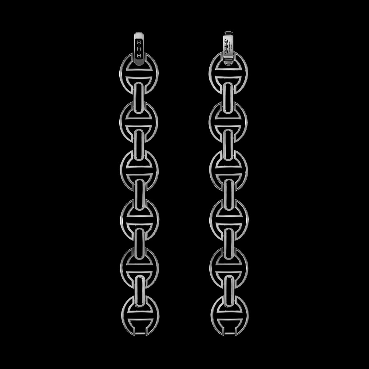 MMV Large Link Bracelet in sterling silver, back view