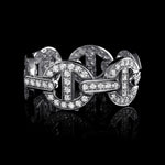 MMV Large Link Bracelet Antiquated in 18K white gold