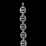 MMV Large Link Bracelet Antiquated in 18K white gold, view 3