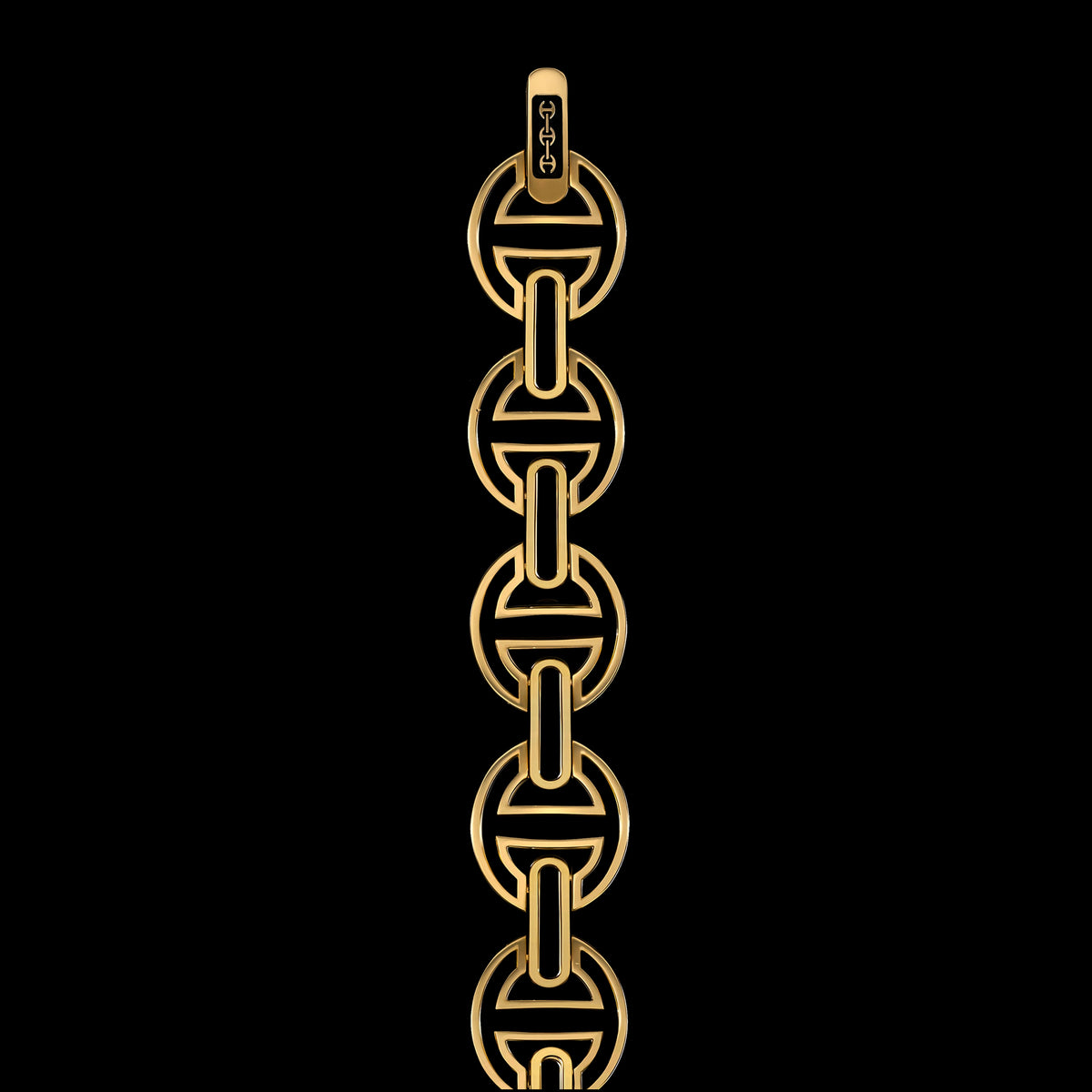 MMV Large Link Bracelet in 18K gold, view 3