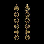 MMV Large Link Bracelet in 18K gold, back view