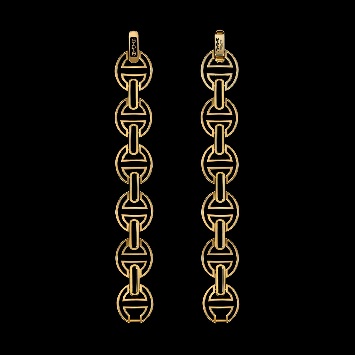 MMV Large Link Bracelet in 18K gold, back view