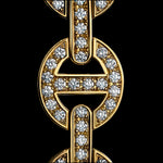 MMV Large Link Bracelet Antiquated in 18K yellow gold