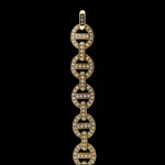 MMV Large Link Bracelet Antiquated in 18K yellow gold, view 2