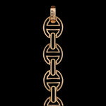 MMV Medium Link Bracelet in 18K gold, back view, view 4