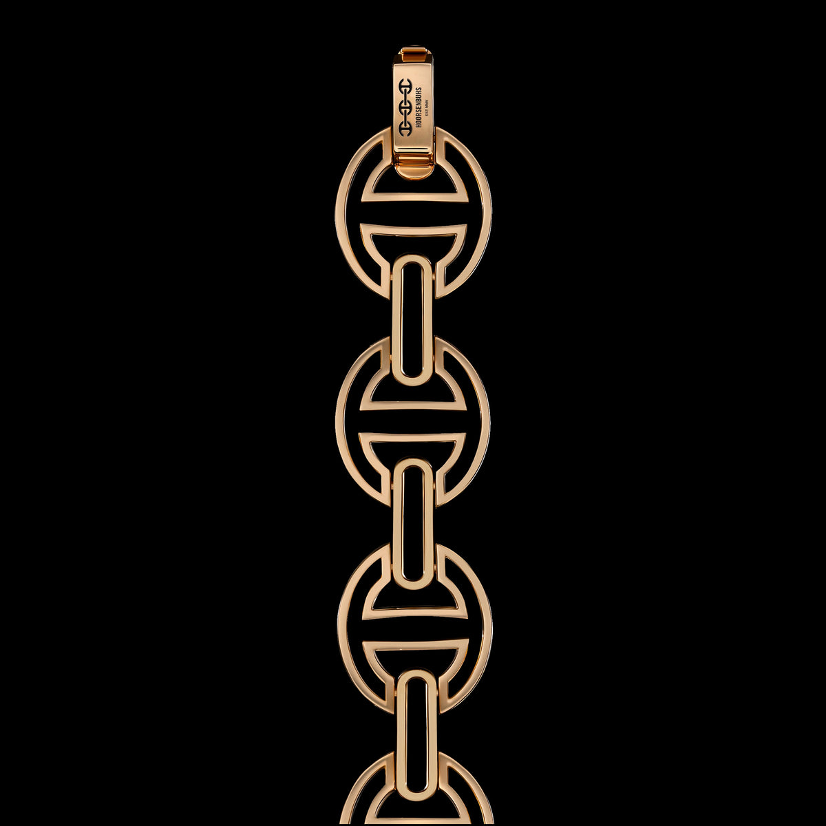 MMV Medium Link Bracelet in 18K gold, back view, view 4