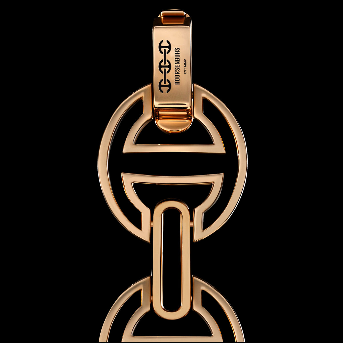 MMV Medium Link Bracelet in 18K gold, back view, view 3