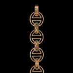 MMV Medium Link Bracelet with Emerald Bridges in 18K gold, back view, view 4