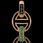 MMV Medium Link Bracelet with Emerald Bridges in 18K gold, view 4