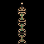 MMV Medium Link Bracelet with Emerald Bridges in 18K gold, view 5