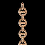 MMV Medium Link Bracelet Antiquated in 18K rose gold, back view