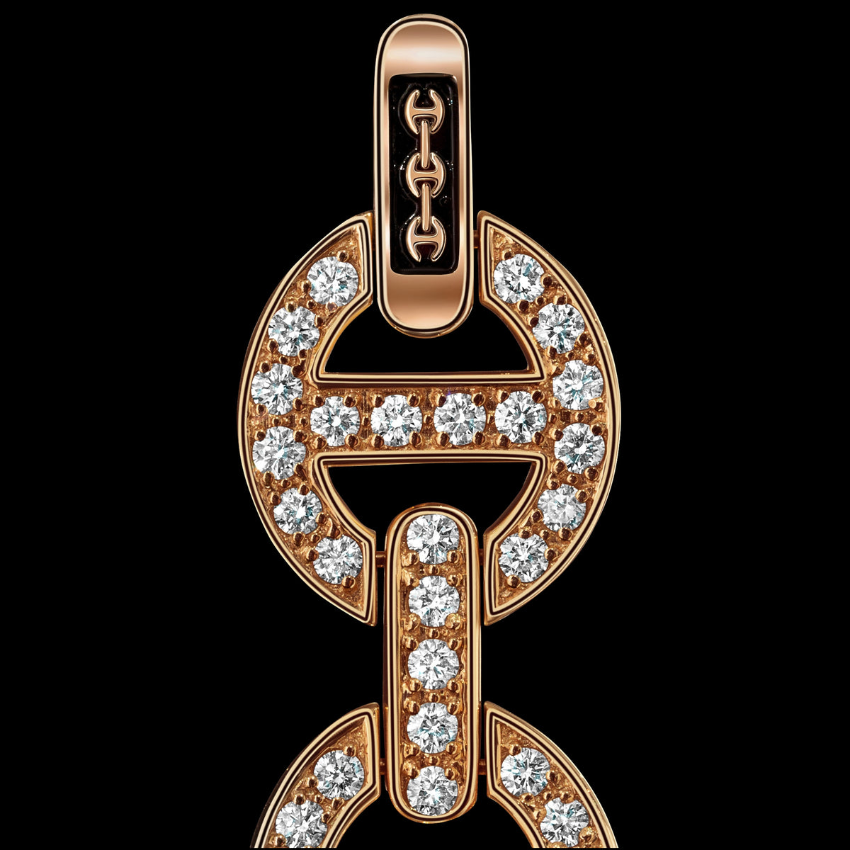 MMV Medium Link Bracelet Antiquated in 18K rose gold, view 2