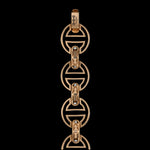 MMV Medium Link Bracelet with Diamond Bridges in 18K rose gold, back view, view 2
