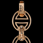 MMV Medium Link Bracelet with Diamond Bridges in 18K rose gold, back view
