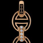 MMV Medium Link Bracelet with Diamond Bridges in 18K rose gold, view 2