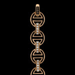 MMV Medium Link Bracelet with Diamond Bridges in 18K rose gold, view 3
