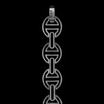 MMV Medium Link Bracelet in sterling silver, back view, view 2