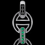 MMV Medium Link Bracelet with Emerald Bridges in 18K gold, view 7