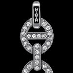 MMV Medium Link Bracelet Antiquated in 18K white gold, view 2