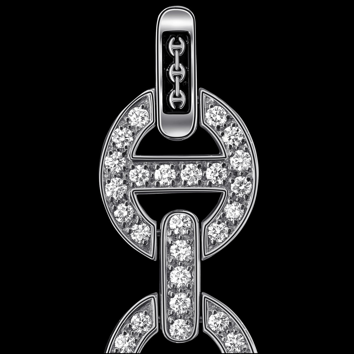 MMV Medium Link Bracelet Antiquated in 18K white gold, view 2