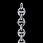 MMV Medium Link Bracelet Antiquated in 18K white gold, view 3