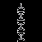 MMV Medium Link Bracelet with Diamond Bridges in 18K white gold, back view, view 2