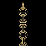 MMV Medium Link Bracelet in 18K gold, back view, view 2