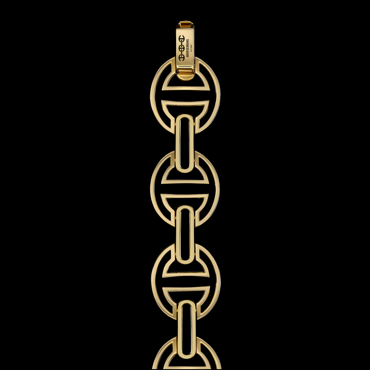 MMV Medium Link Bracelet in 18K gold, back view, view 2