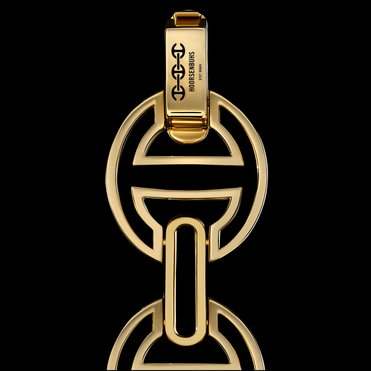 MMV Medium Link Bracelet in 18K gold, back view