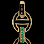 MMV Medium Link Bracelet with Emerald Bridges in 18K gold