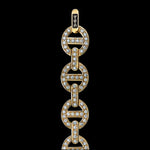 MMV Medium Link Bracelet Antiquated in 18K yellow gold, view 2